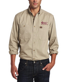 Wrangler RIGGS Long Sleeve Button Down Solid Twill Work Shirt